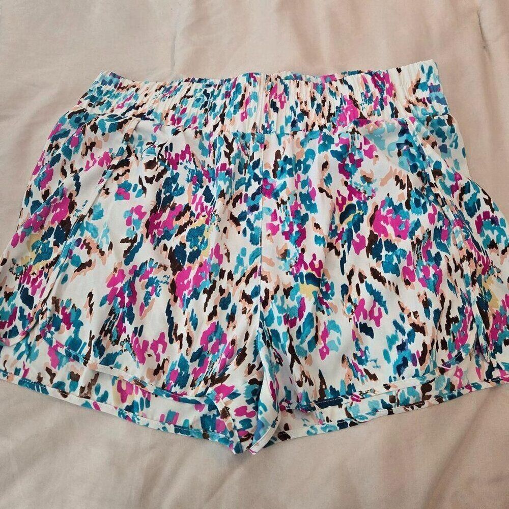 Multi-color print running shorts size XXL